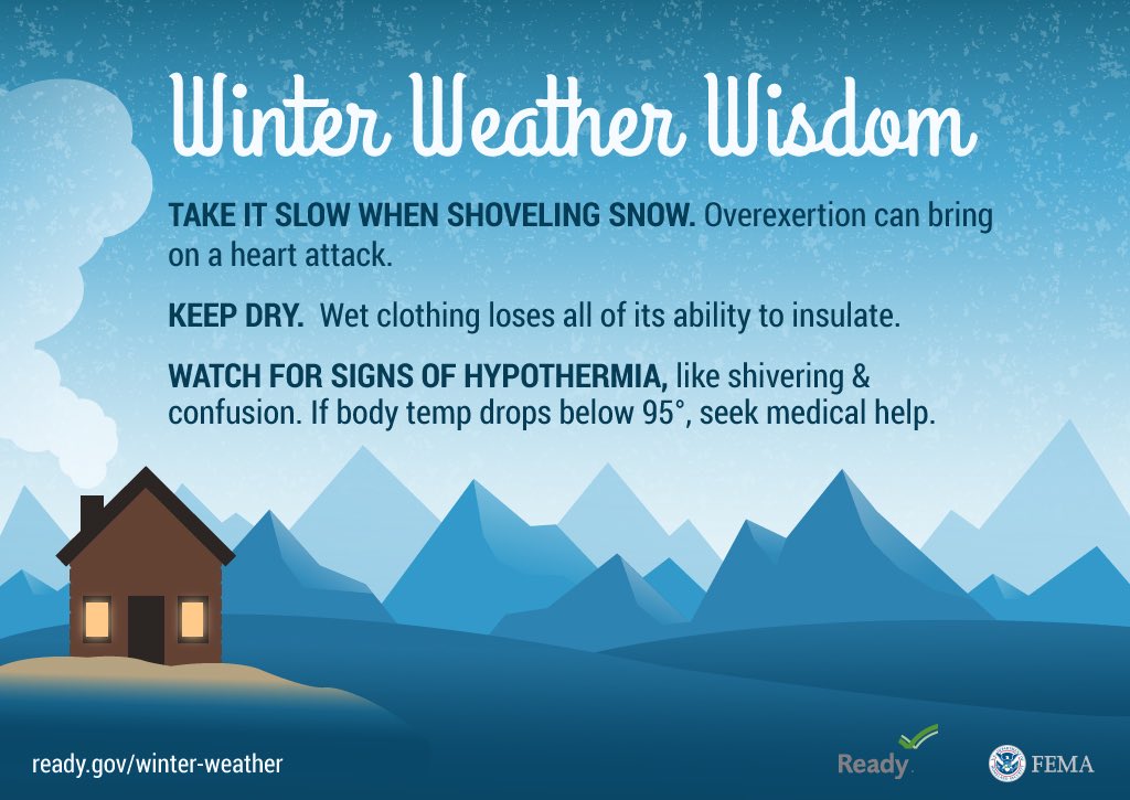 Snow is headed our way later today! ❄❄ Bundle up & stay safe! 🌨Monitor local weather at weather.gov/box 🌨Keep your gas tank near full to avoid ice in the tank 🌨Wear layers & watch for signs of hypothermia