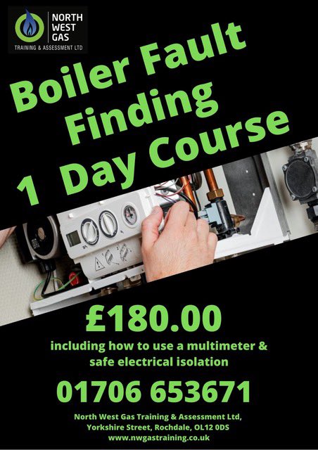 👀 New for 2021! 
This 1 day generic boiler fault finding course will help you identify the fault that you have been called to fix. We have dates available on Wednesday 3 March &amp; 29 March. 📞 01706 653671