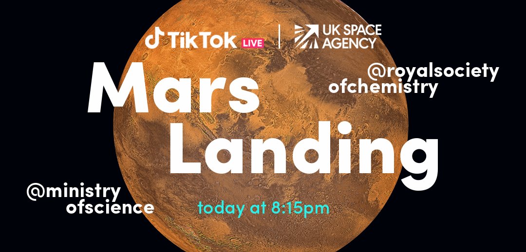 RoySocChem's tweet image. Join the Q&amp;amp;A from 8:15pm (GMT) as we watch, discuss, and answers questions from the audience during the live landing of @NASAPersevere | Exclusively on the Royal Society of Chemistry&apos;s #TikTok channel. 

#CountdownToMars #MarsPerseverance
