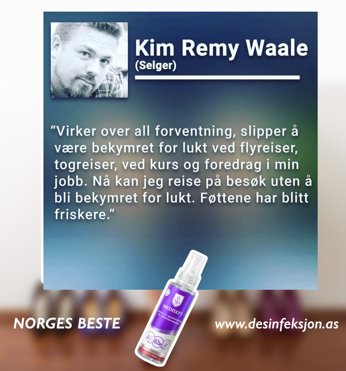 Des_infeksjon's tweet photo. Hva mener våre kunder.
Kim er selger å reiser mye.
#selger #tåfis #reise #undervisning #fly #tog #lukt #sko #jogging #ferie https://t.co/0mGy6XCo3O