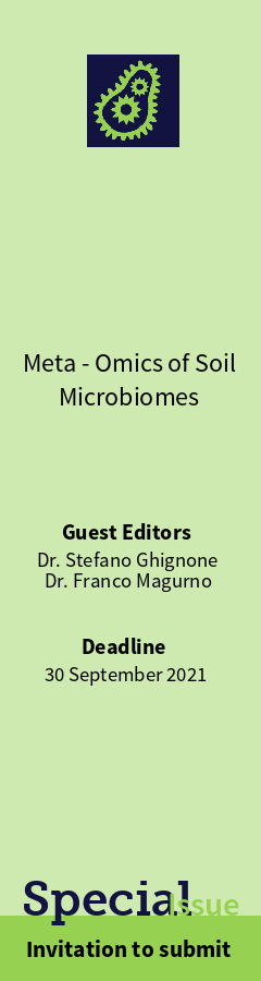 steoware's tweet image. Special Issue "#MetaOmics of #Soil #Microbiomes", in collaboration with #Microorganisms (ISSN 2076-2607, Impact Factor 4.152), an open access journal published by #MDPI, Switzerland,  is now open for submission.
mdpi.com/journal/microo… 

@gnomobacillo