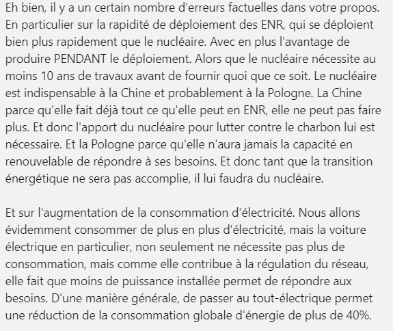 (25/x) Enfin, c'était just un petit fact-checking, il y a beaucoup d'autres choses à dire. Moi j'ai pris quelques phrases et propositions qui m'ont géné. Mais je vous laisse 4 commentaires de mon réseau LinkedIn (pas possible de mettre plus)