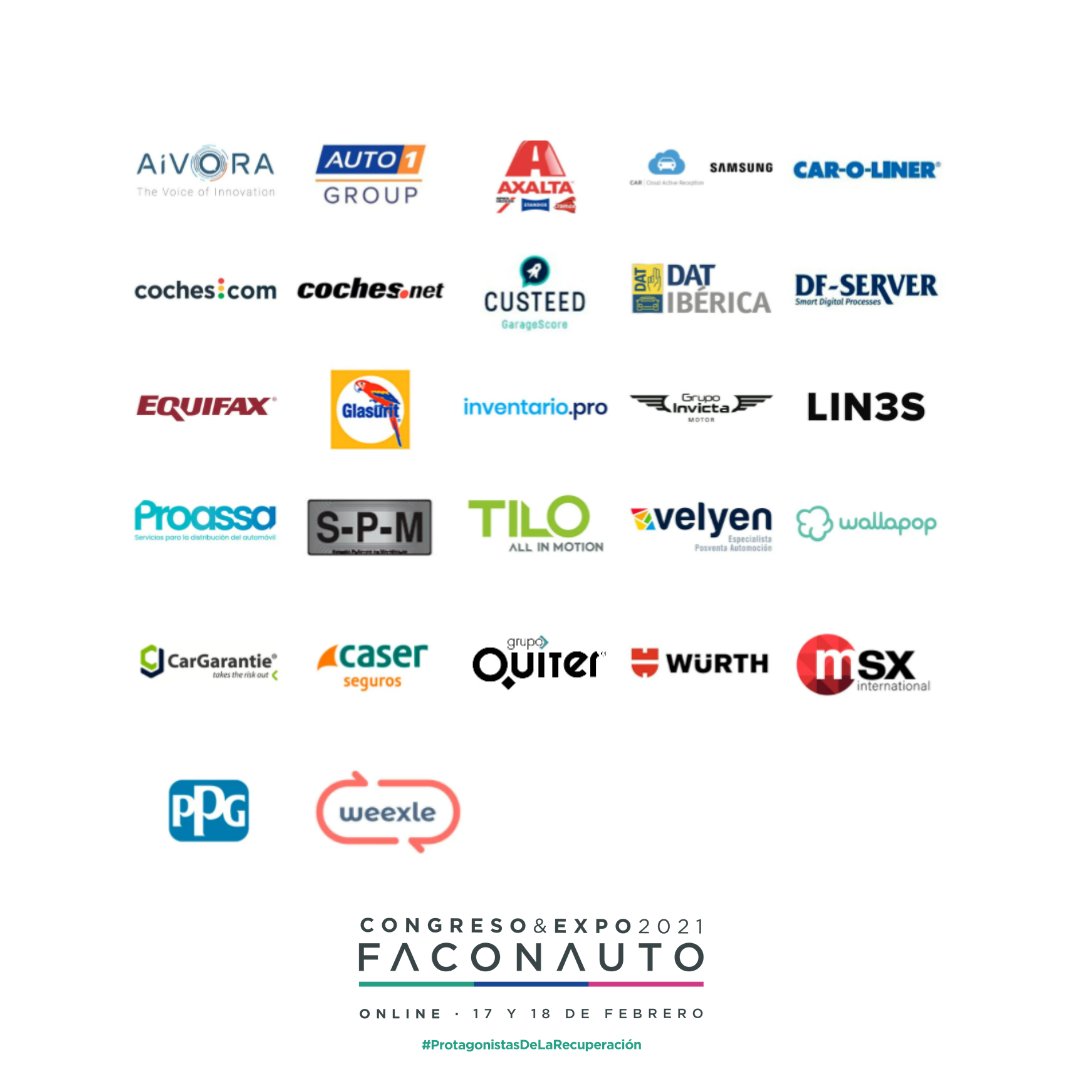 Faconauto_com's tweet photo. ✅🔴 ¡GRACIAS! Queremos hacer una mención especial a nuestros patrocinadores. Más de 40 #empresas han hecho posible esta versión online del #CongresoFaconauto. ¡Gracias, de corazón!
#ProtagonistasDeLaRecuperación #VamosAEstarTodos https://t.co/T3xDJfyzC4