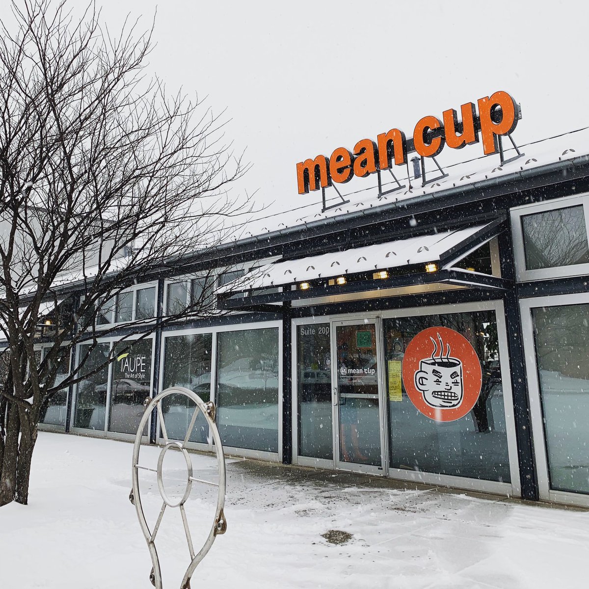 meancup's tweet photo. We are open and ready to caffeinate you for your snow day! https://t.co/YREQVcAVVd