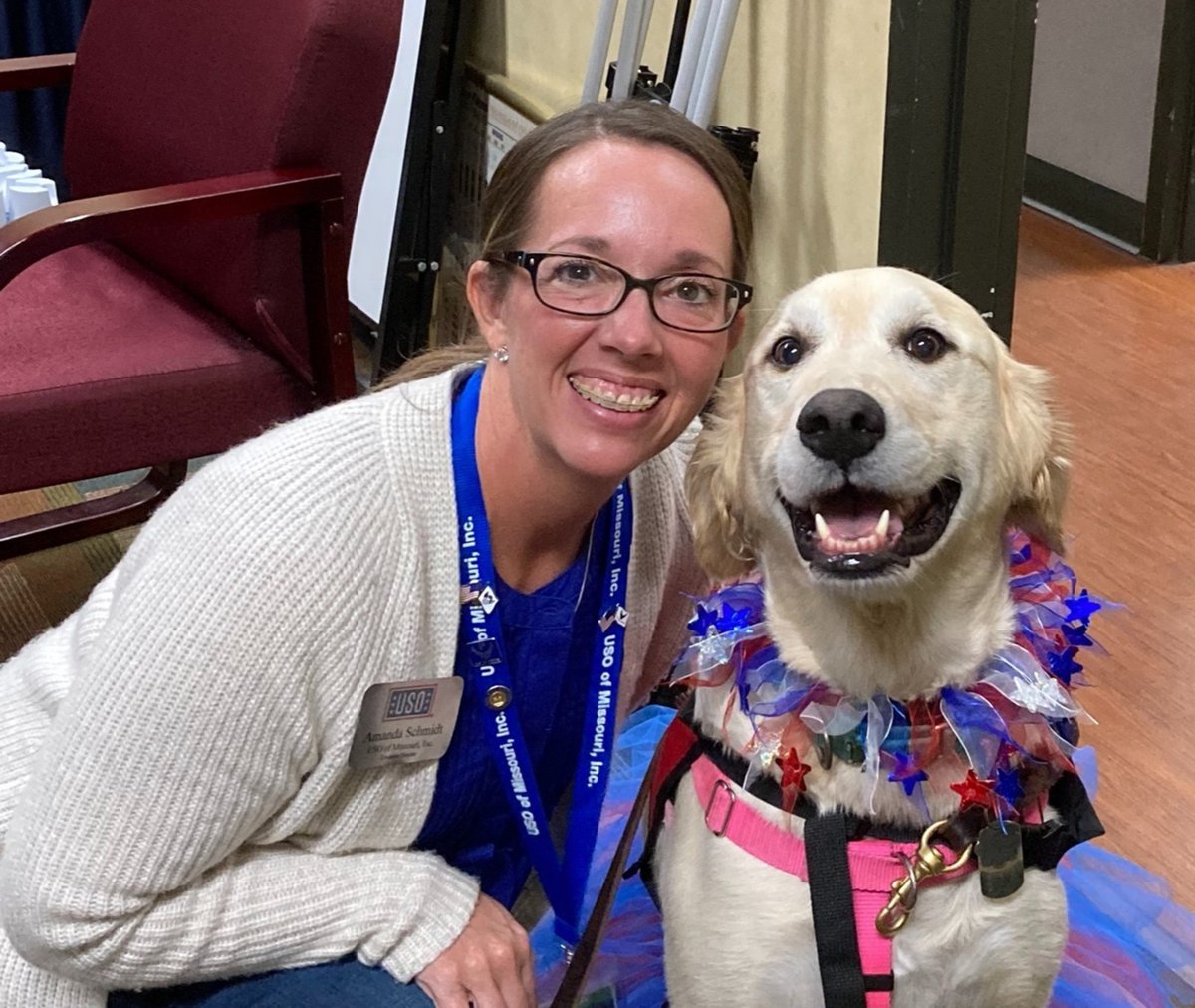 Happy 1st USO anniversary, Amanda!  What a crazy year to join us - but we're so glad to have you at the helm! 
*Picture taken prior to  COVID*