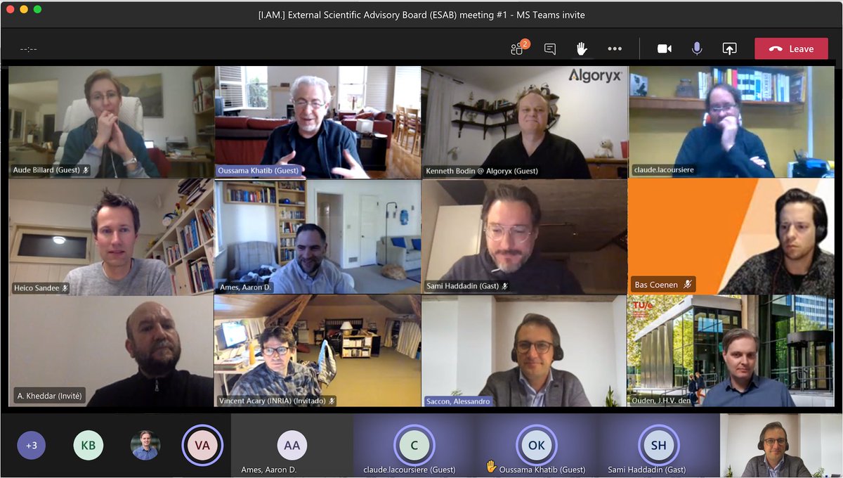 In early February, the scientific advisory board of the I.AM. H2020 Project, composed by Oussama Khatib, Vincent Acary, and Aaron Ames, gathered for a status update with the WP leaders.

#impactawaremanipulation #robotics #logistics #control #dynamics