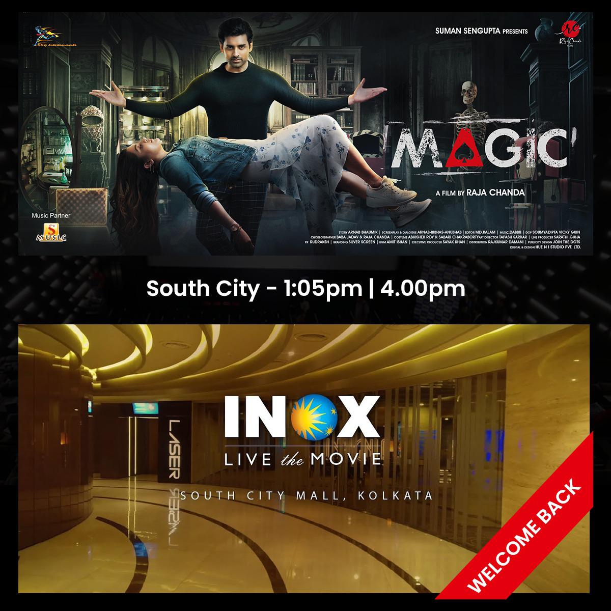 AnkushLoveUAll's tweet photo. Welcome back #inoxsouthcity .. now watch #Magic at ur fav #inoxsouthcity with your loved ones @INOXMovies @pankaj_ladia https://t.co/ADbLj2APE2