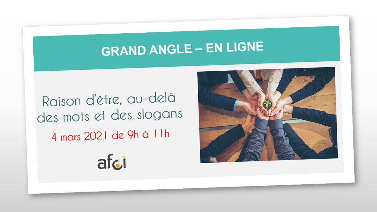 [Grand Angle] Raison d’être au-delà des mots et des slogans. Quels atouts pour les communicants internes pour contribuer à la réflexion, impulser et accompagner une démarche ? avec les interventions d ’<a href="/arambaudpaquin/">Agnès Rambaud</a> et <a href="/anaislancon/">Anaïs Lançon</a> Inscription👉 buff.ly/37luMNf