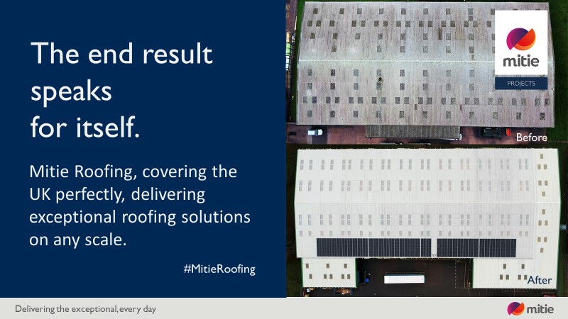 MitieProjects's tweet image. Want to find out more about these fantastic results and how you could benefit from roofing refurbishment works, please contact Project.Sales@mitie.com 

#MitieProjects #MitieRoofing