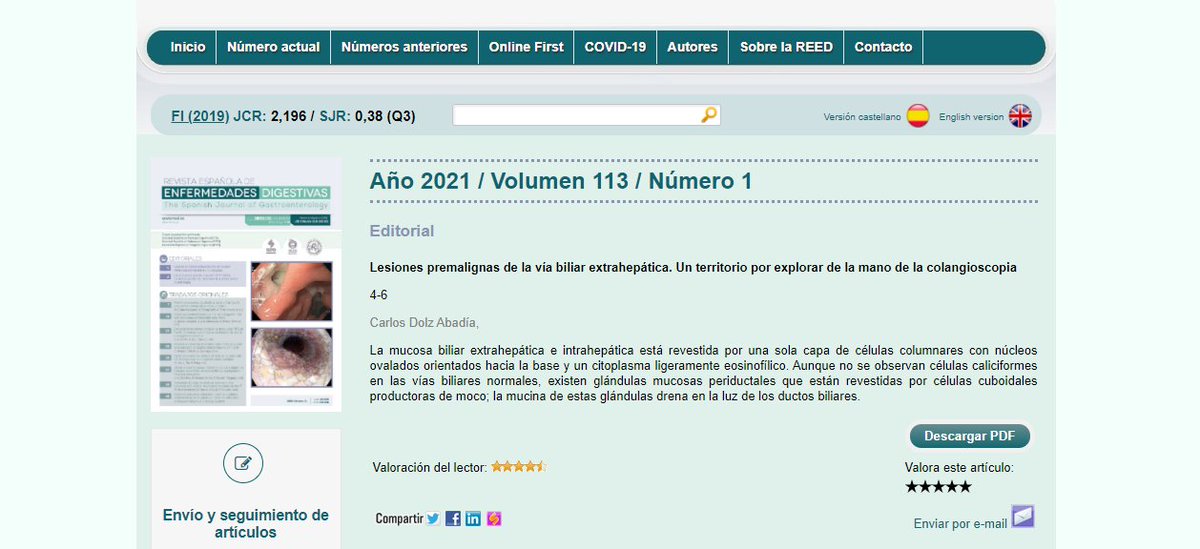 SEED (@seedendoscopia) on Twitter photo Open Access 🔓 Nuestro Presidente, el Dr <a href="/dolz_abadia/">Dr. Carlos Dolz Abadia</a>, publica en <a href="/REEDigestivas_/">Revista Española Enfermedades Digestivas(REED)</a> un artículo sobre Colangioscopia en las lesiones premalignas de la vía biliar extrahepática ¡No os lo perdáis! 👉 reed.es/ArticuloFicha.… Open Access 🔓 Nuestro Presidente, el Dr <a href="/dolz_abadia/">Dr. Carlos Dolz Abadia</a>, publica en <a href="/REEDigestivas_/">Revista Española Enfermedades Digestivas(REED)</a> un artículo sobre Colangioscopia en las lesiones premalignas de la vía biliar extrahepática ¡No os lo perdáis! 👉 reed.es/ArticuloFicha.…