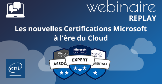 ENIService's tweet photo. 🎥 REPLAY | Notre webinaire « Les nouvelles #certifications Microsoft à l'ère du #cloud » est sur Youtube.

🔥 https://t.co/g0rtb1Gj5l

Depuis le 31 janvier, les certifications MCSA, MCSE, MCSD n'existent plus. #Microsoft encourage la transition des informaticiens vers le cloud. https://t.co/eSBExM6HfR