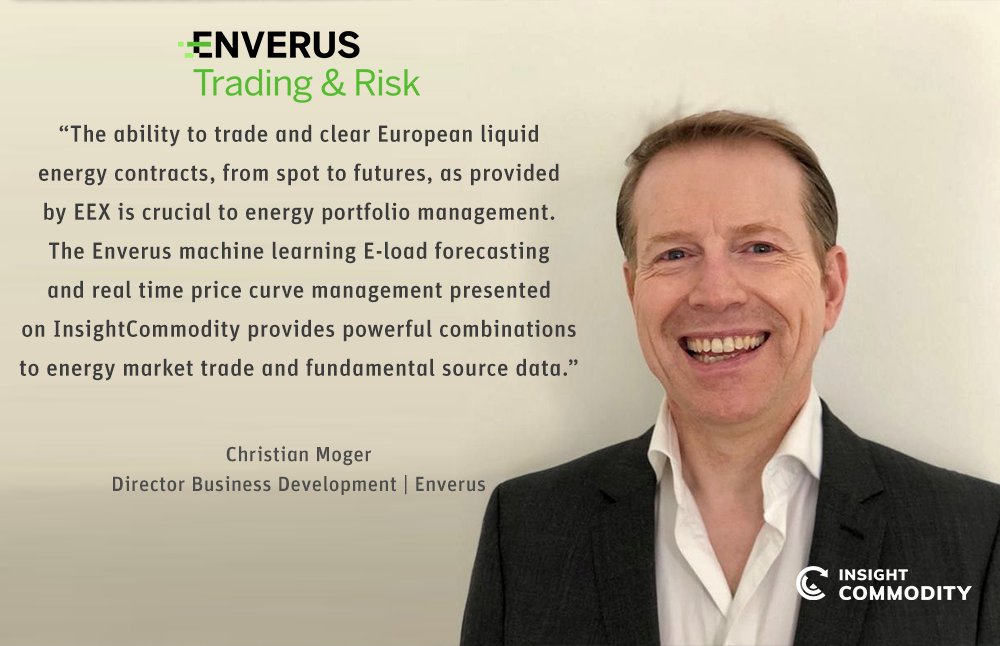 InsightCom_eex's tweet photo. With comprehensive solutions, @Enverus helps #energy traders and #risk managers make better and faster decisions while minimising risk. We are delighted that you are adding your services to the #insightcommodity offering.

#BuildingMarketsTogehter #poweredbyeex

@eexgroup https://t.co/JvHKoEpkRX