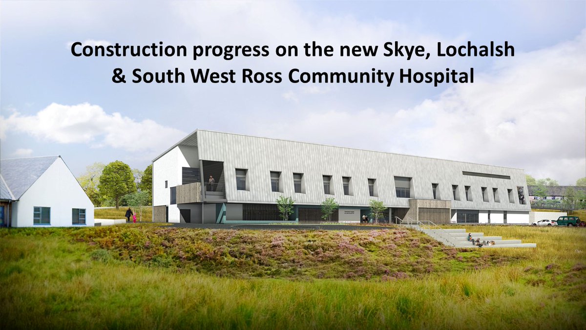hubNorthScot's tweet photo. Link to drone progress footage on the new community hospital we are delivering in #Broadford on #Skye for @NHSHighland with @balfourbeatty as our main contractor. Architects are @OberlandersArch and @ruraldesign. #healthcare #communitybenefits

https://t.co/SfbMw7bYCC https://t.co/tRh12SA2mt