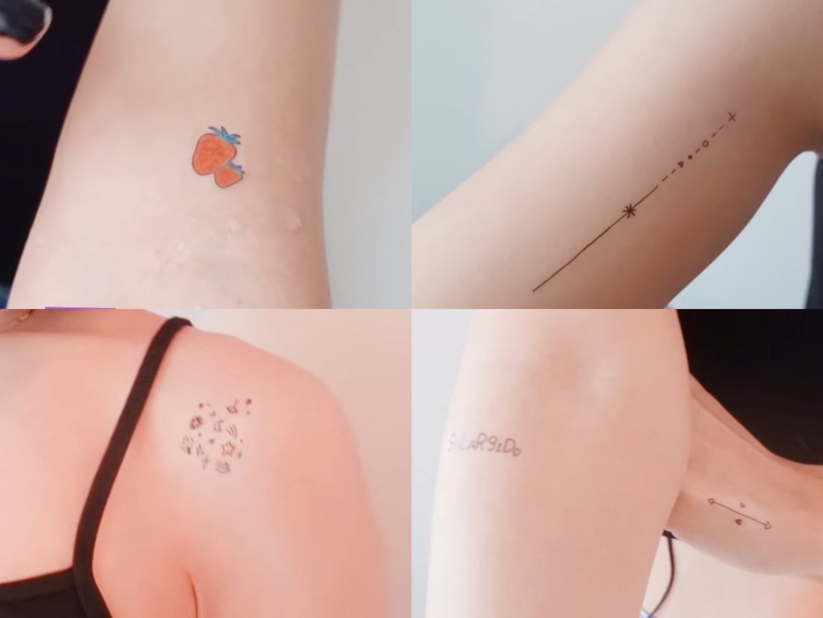 Wheein: 12 Hwasa: 7 Moonbyul: 5 Solar: tattoo stickers. 