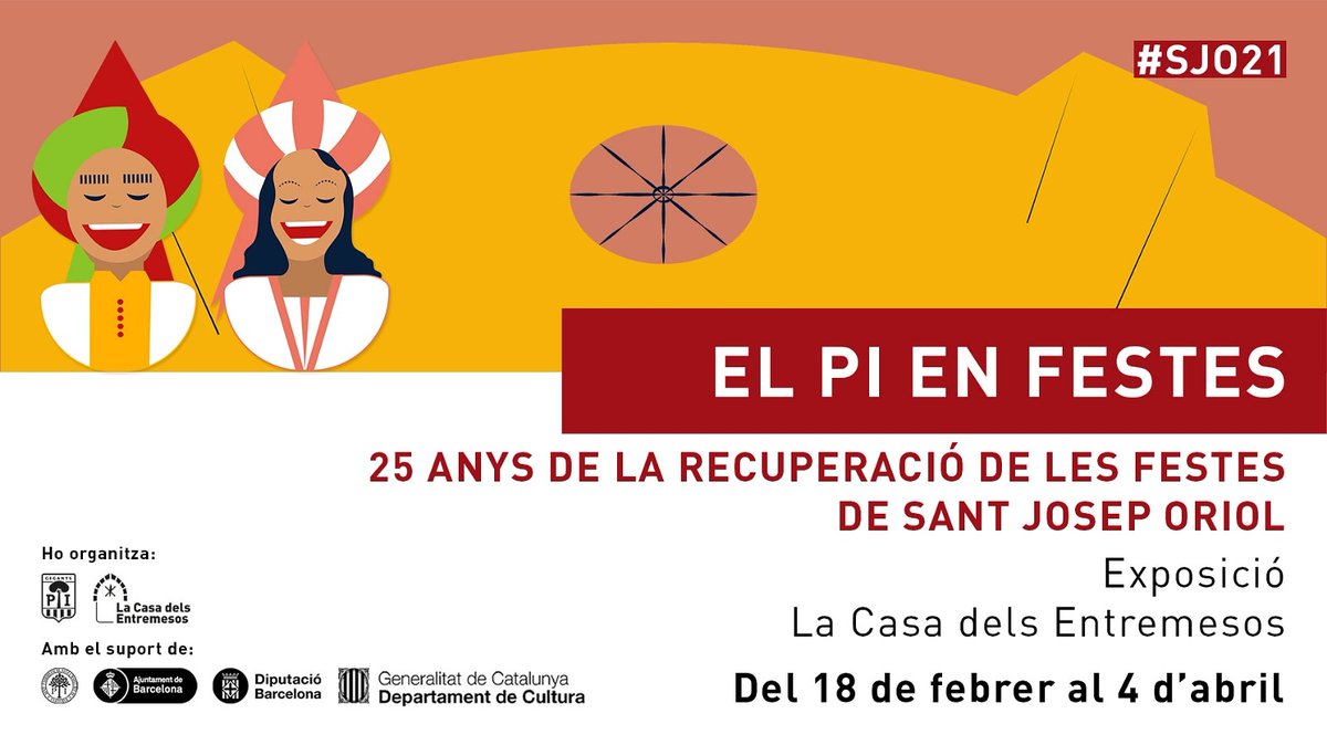gegantsdelpi's tweet photo. 👉🏽 FESTES DE SANT JOSEP ORIOL 2021

A partir d'avui, 18 de febrer, ja podeu visitar a la @casaentremesos l'exposició "El Pi en festes. 25 anys de la recuperació de les Festes de Sant Josep Oriol".

Us esperem! https://t.co/8Zjn3EDBuE