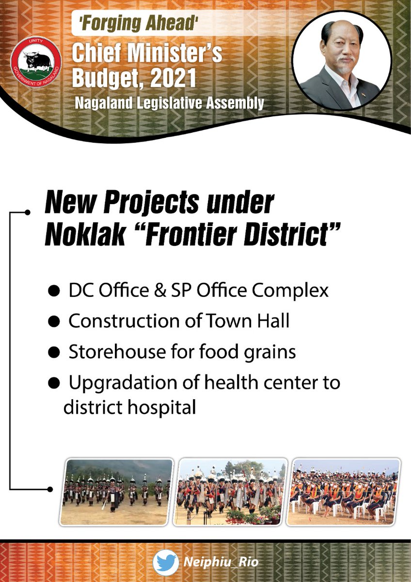 CmoNagaland's tweet photo. Highlights of #Budget2021 speech #13thNagalandLegislativeAssembly #Nagaland #ForgingAhead #FrontierDistrict @MyGovNagaland https://t.co/GB5vF7PtIb