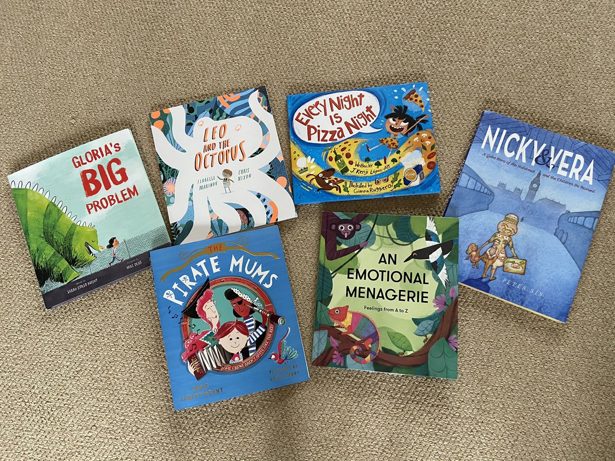 LauraPAuthor's tweet photo. Reading morning! #GloriasBigProblem #LeoandtheOctopus #EveryNightisPizzaNight #NickyandVera #ThePirateMums #AnEmotionalMenagerie 
@jodiemullish @NYRBooks @ninadouglas @templarbooks https://t.co/mJ2TBAi9bc