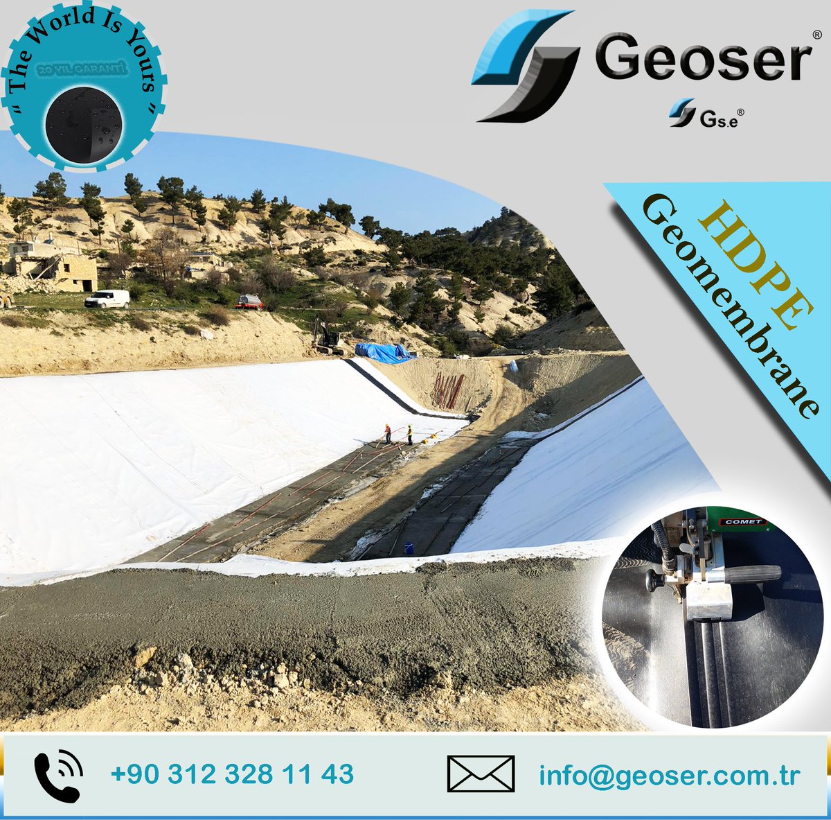 Geoser HDPE Geomembran + Keçe ile mega göl projesi🇹🇷
Detaylı bilgi almak için lütfen bizimle iletişime geçin🌟
#hdpegeomembrane #hdpe #geomembran #pp #kece #waterproofing #suizolasyonu #geoser