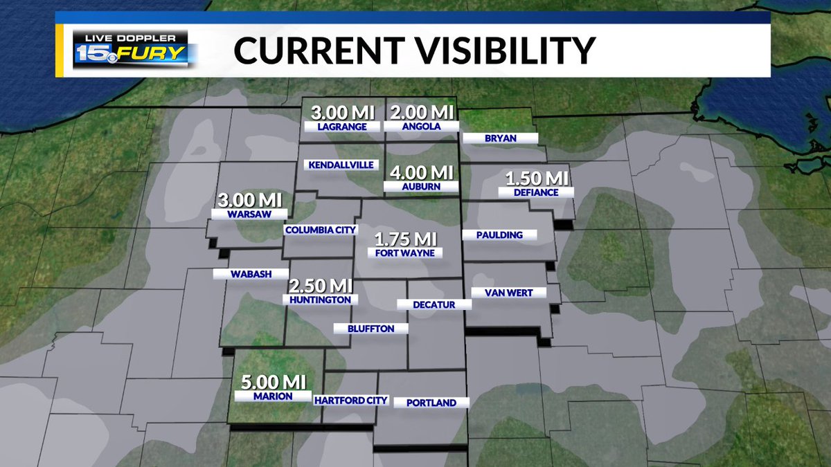 GregShoup's tweet photo. Two indications that snow is getting heavier this morning. 1. The visibility is down under 2 miles and 2. You can see the murky conditions on our St. Joe camera with the streets covered with snow right now. https://t.co/mTIDOy89Sq
