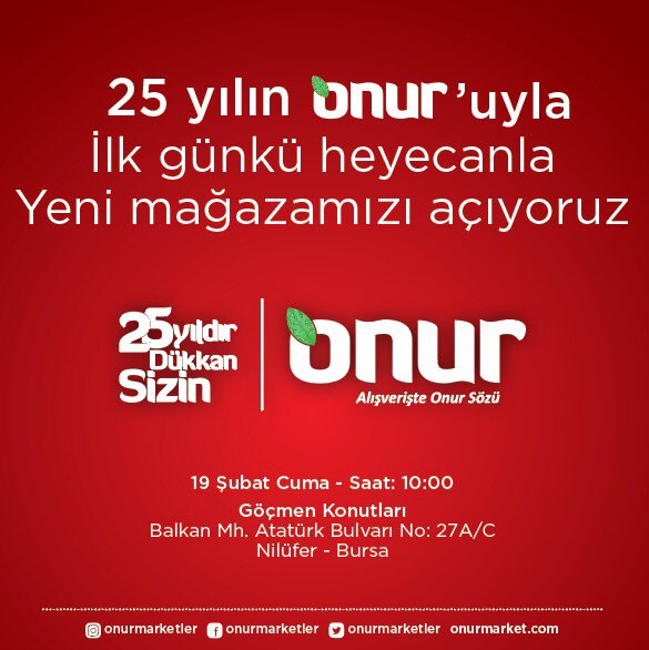 #OnurMarket #YeniAçılış #Bursa #GöçmenKonutları