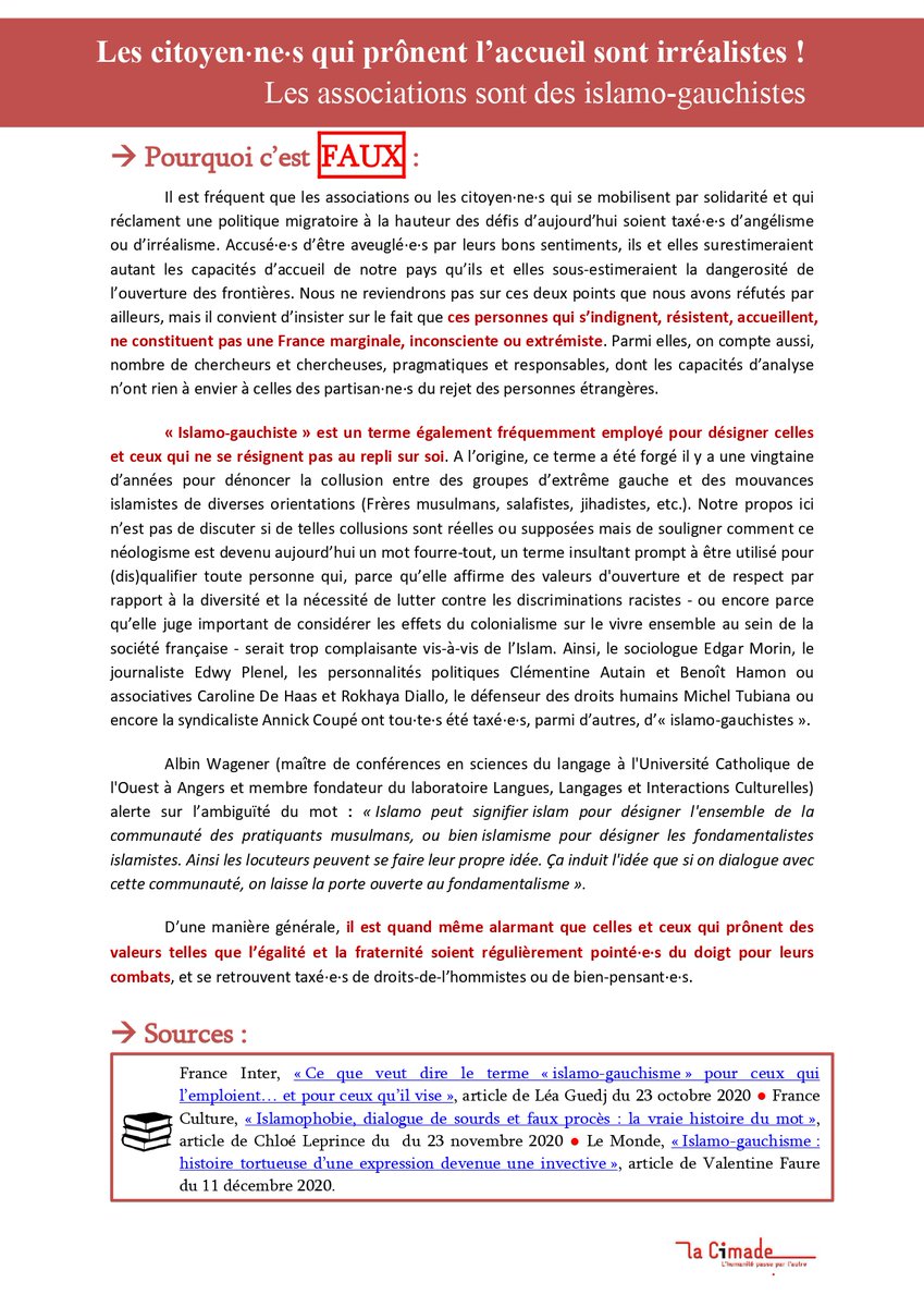 [Lutter contre les amalgames] Comment lutter contre la désinformation et les amalgames visant les personnes étrangères ? En apprenant à les désamorcer ⬇️

<a href="/Cimade/">Graciela</a> #Désinformation #solidarité #cimade