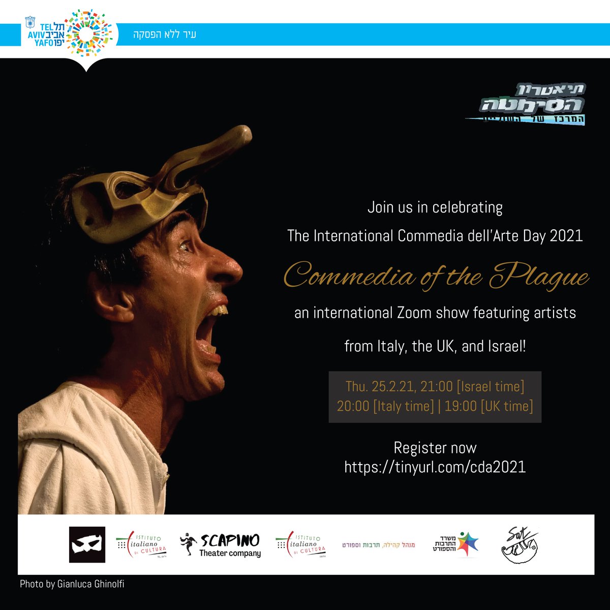 Lee_R_White's tweet photo. WORLD COMMEDIA DAY
Awesome line up with commedia masters! Come along and have a laugh.  Keeping the spirit of the arts alive. 
#Commediadellarte #Comedy #pandemiclife #sketch #plague #theatre #acting https://t.co/esVUNedxxT