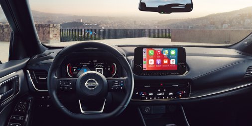 Schermen in de Nieuwe Nissan QASHQAI? Ja, natuurlijk!

Een 9'' scherm voor NissanConnect, met Android Auto en draadloos Apple CarPlay.

Een 12,3"" TFT multimediascherm voor naadloze connectiviteit.

Een 10.8"" Head-Up display voor makkelijker en veiliger rijden.

#NieuweQASHQAI