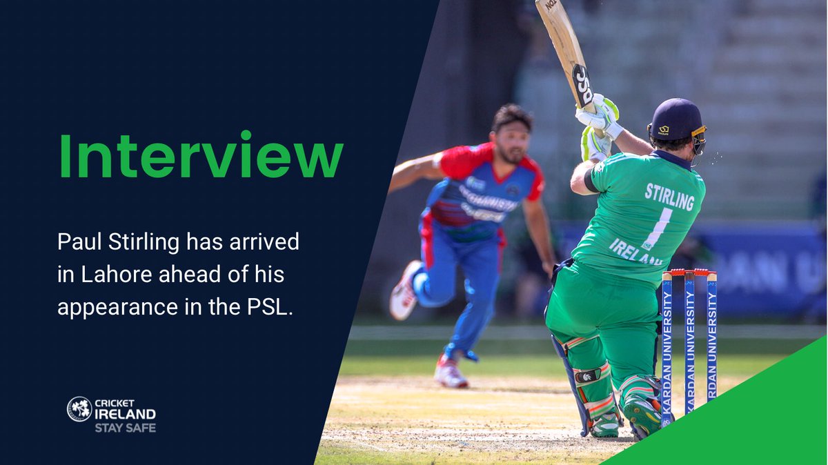 cricketireland's tweet photo. π: STIRLO IN PSL
Paul Stirling talks all things Pakistan Super League ahead of the tournament starting this weekend.
β‘οΈ https://t.co/sYRiXpCmxV
#GoStirlo βοΈπ https://t.co/FikUZzqKNU