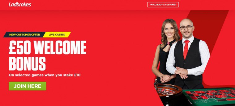 Ladbrokes casino
£50 welcome bonus when betting only £10 
CLAIM ➡️ bit.ly/38wUgc4

T&amp;C’s apply 18+ Gambleaware
#AD