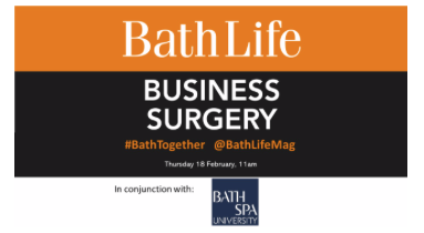 Hello & welcome to another Bath Life Business Surgery. Today we're talking innovation, stimulation and training with  @BathSpaUni Come join us over on Zoom https://us02web.zoom.us/webinar/register/WN_6rhuKTSCTMOnE1TX5iGLJg