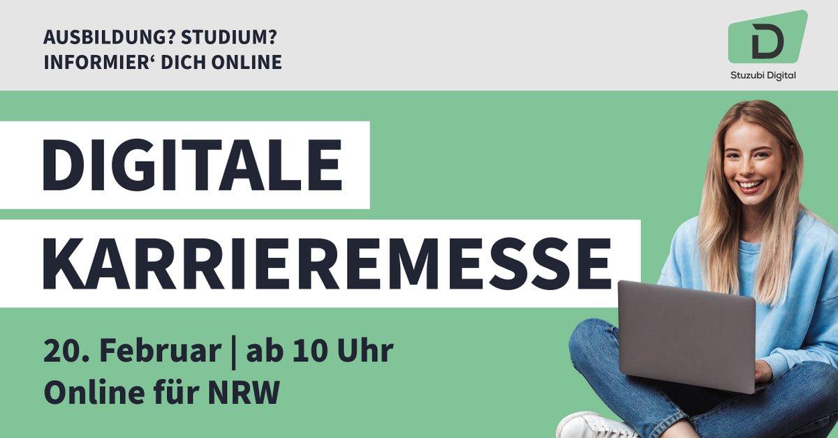 aeliusfoerder's tweet photo. Fast mit der Schule fertig und jetzt? 🤷 Informiere dich über deine Möglichkeiten auf der virtuellen Karrieremesse Stuzubi Digital NRW. Chatte mit Unis, Ausbildern und Coaches 💻📱 Jetzt Gratis-Ticket sichern! 🚀🚀🚀 https://t.co/sA8XkoaW8Z