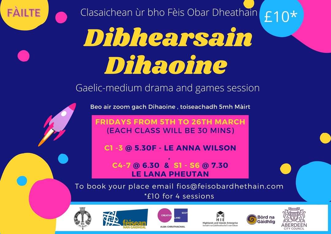 AberdeenFeis's tweet photo. Email to book your child(ren) into our fun sessions on Friday evenings throughout March!  Only £10 for all 4 sessions, just email fios@feisobardheathain.com to book! https://t.co/UWfTk5T6G6