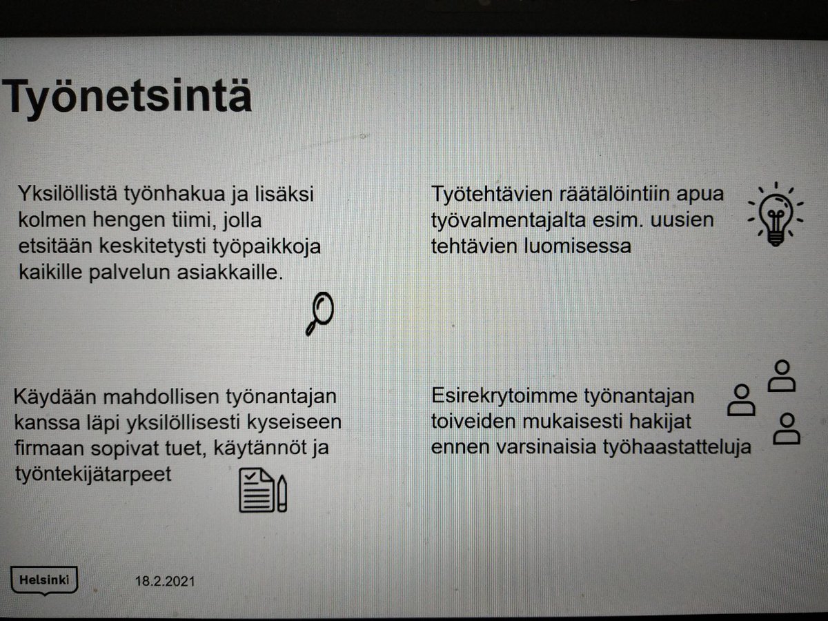 Tuetun työllistymisen palvelu auttaa työnantajia ja työnhakijoita, kertoi johtava työvalmentaja  Sami Niemi-Ruuth <a href="/tyovalmennushki/">Helsingin kaupungin tuetun työllistymisen palvelu</a>. Helsingissä trendi kehitysvammaisten ihmisten työllistymisessä on ollut nouseva viime vuosina, #työhönvalmennus siis kannattaa #työkuuluukaikille