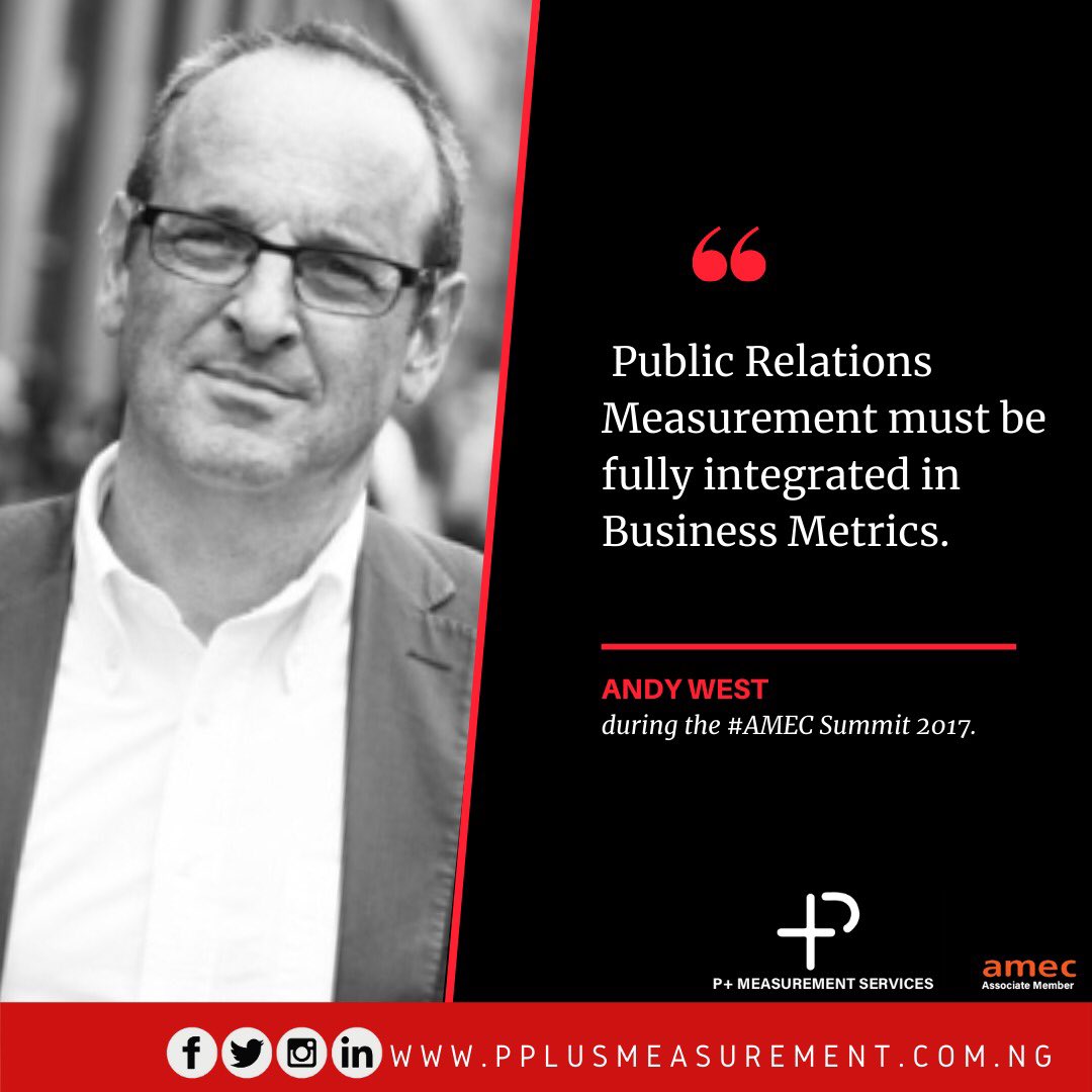 pplusmeasure's tweet photo. #MeasurementThursdayQuote

By – @Westofcenter of @hotwireglobal 

The quote was extracted from 100 QUOTES: @AmecOrg Summit 2017 Takeaway.

You can catch up other quotes from the event here: https://t.co/aj3f225b2A

#MediaMonitoring  #MediaMonitoringAfrica #EvaluatePR #MeasurePR https://t.co/8MVDT6wSzG