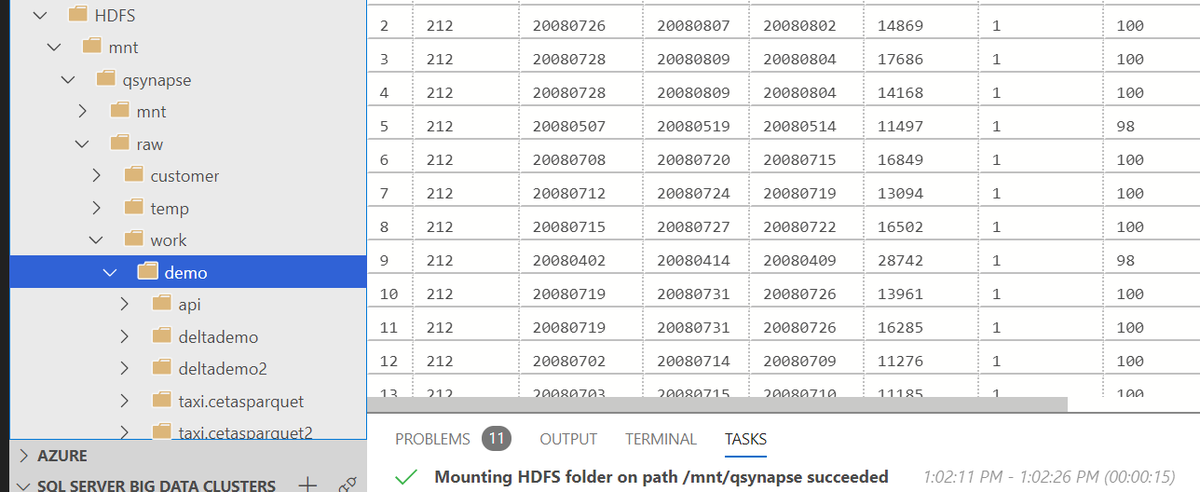 vesat's tweet image. It is that Green ✔ that counts! #sqlserver #sqlbdc #bigdatacluster connecting to #synapse datalake! Problems (11) are just a proof of hard work. :)