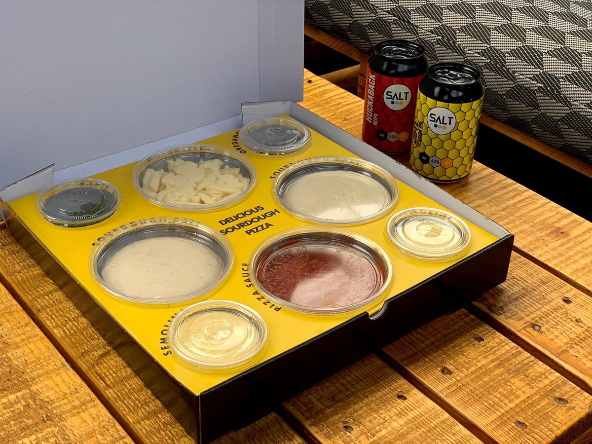 Have you tried our make your own pizza kits? 🍕 These boxes contain all the ingredients you need to make 2 margherita pizzas at home for just £10 👨‍🍳 📲 Pre-order yours now via the Ossett Brewery app & select Salt Bar 🚗 Collection Thurs - Sat 4pm - 9.30pm & Sun 2pm - 8pm