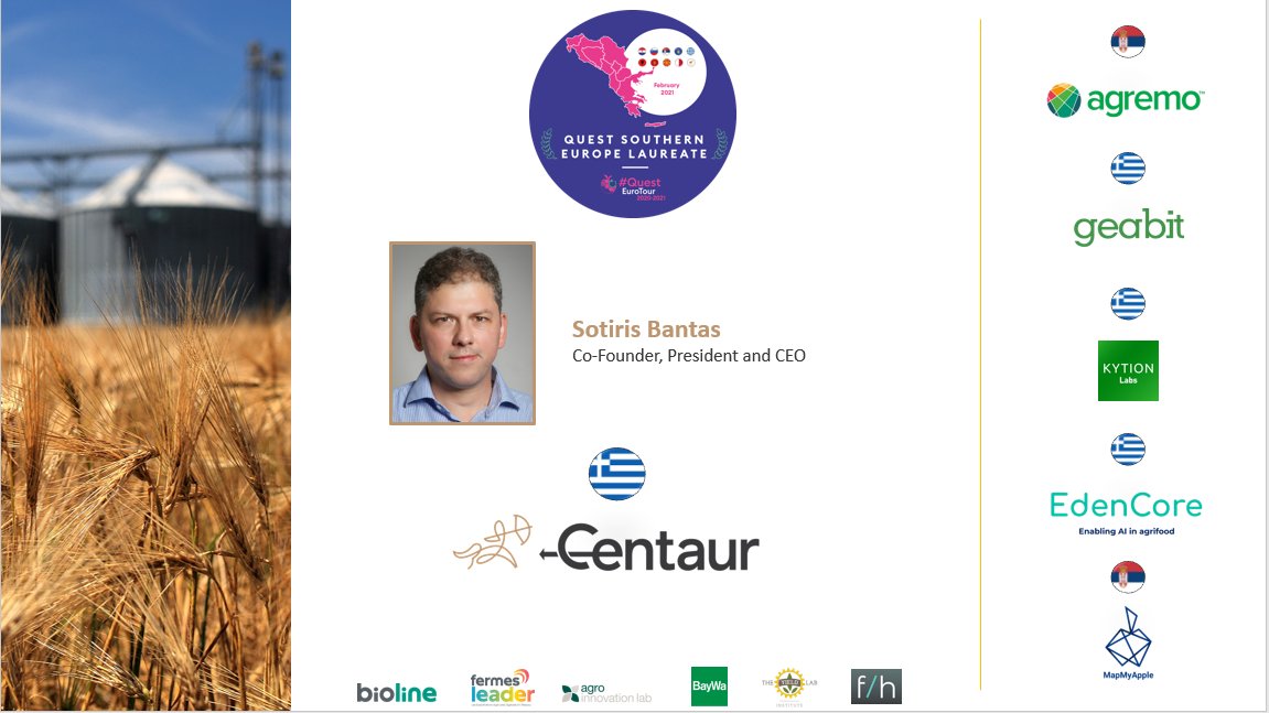 InVivoQuest's tweet photo. Quest Southern Europe has ended and @centaurtek is the regional laureate!  
Huge thanks and speacial congratulations to them as well as @AgremoApp, @wearegeabit, Kytion, EdenCore, Map my Apple. 
Many thanks as well to our experts for their involvement  over the last two days! https://t.co/C66ER2zaKf