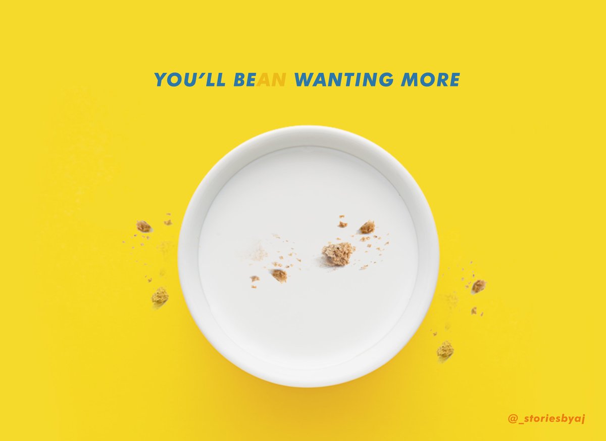 _storiesbyaj's tweet photo. An ad for my #FavouriteCereal for today's @OneMinuteBriefs
 
#weetabixandbeans 
#lamepuns https://t.co/stcrW2ZtT9