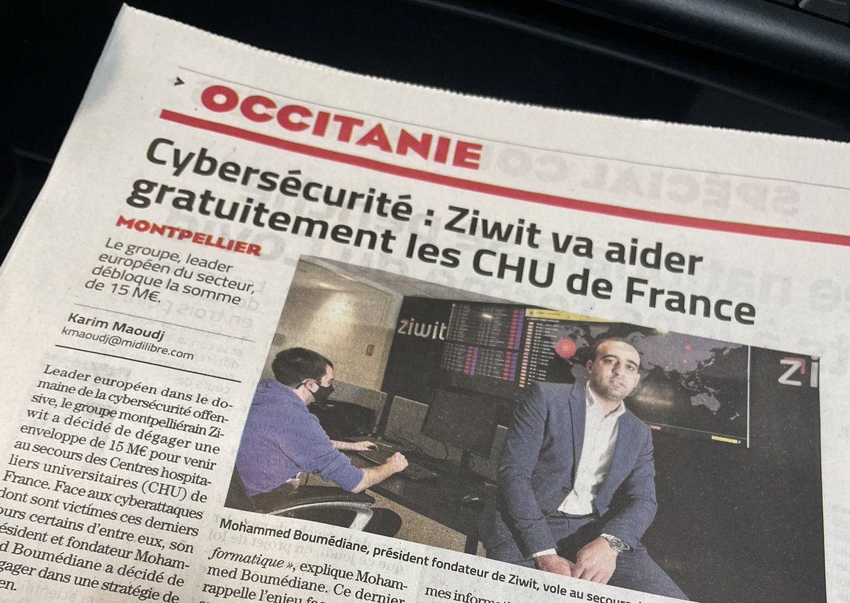 MIRALLESMP's tweet image. Au-delà de sa grande expertise &amp;amp; ses compétences, Mohammed est un homme engagé &amp;amp; le prouve avec humilité. 👏🏼

Un immense merci à @BOUMEDIANE  &amp;amp; l’entreprise montpelliéraine @ziwit qui va renforcer gratuitement la #cybersécurité des CHU de France, en débloquant 15 millions d’€ !
