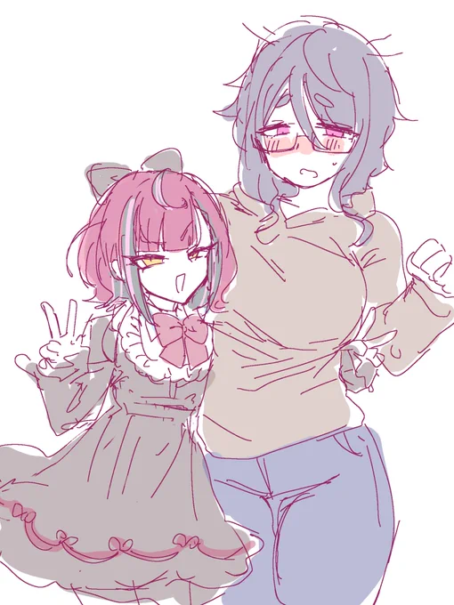 創作 女装巨根彼氏×眼鏡爆乳芋女 