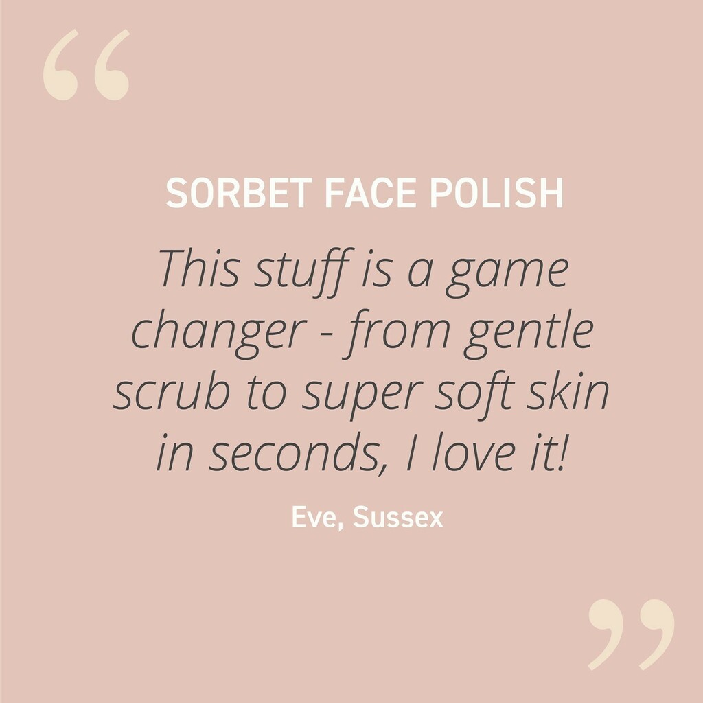 360Botanics's tweet photo. We love getting feedback from our customers!⁠ ✨⁠ ⁠
⁠
Our Sorbet Face Polish is one of our newest and most popular products - really gentle exfoliation, that leaves your skin glowing, mositurised and prepped for the day!⁠
⁠
#thursdayvibes ❤️⁠
⁠
⁠ https://t.co/c7TNgPBDmE https://t.co/F9sdvJealg