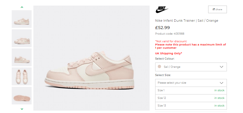 Nike Dunk Low PS 'Orange Pearl' — Kick Game