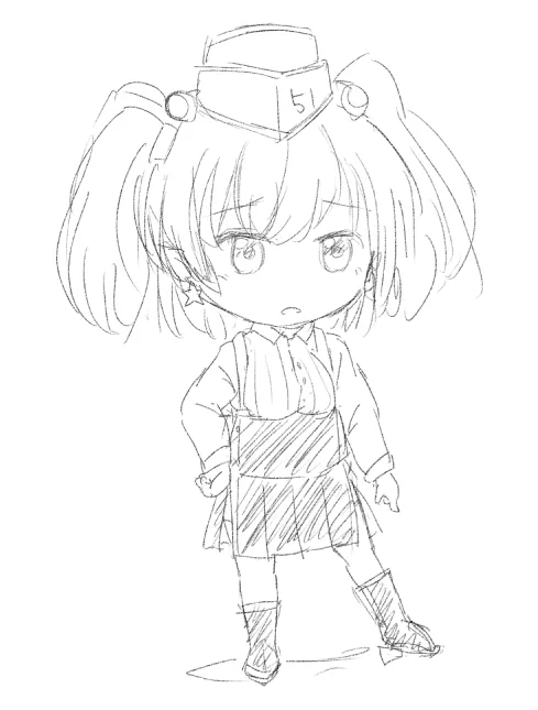 #見た人も無言でちびキャラを貼る 