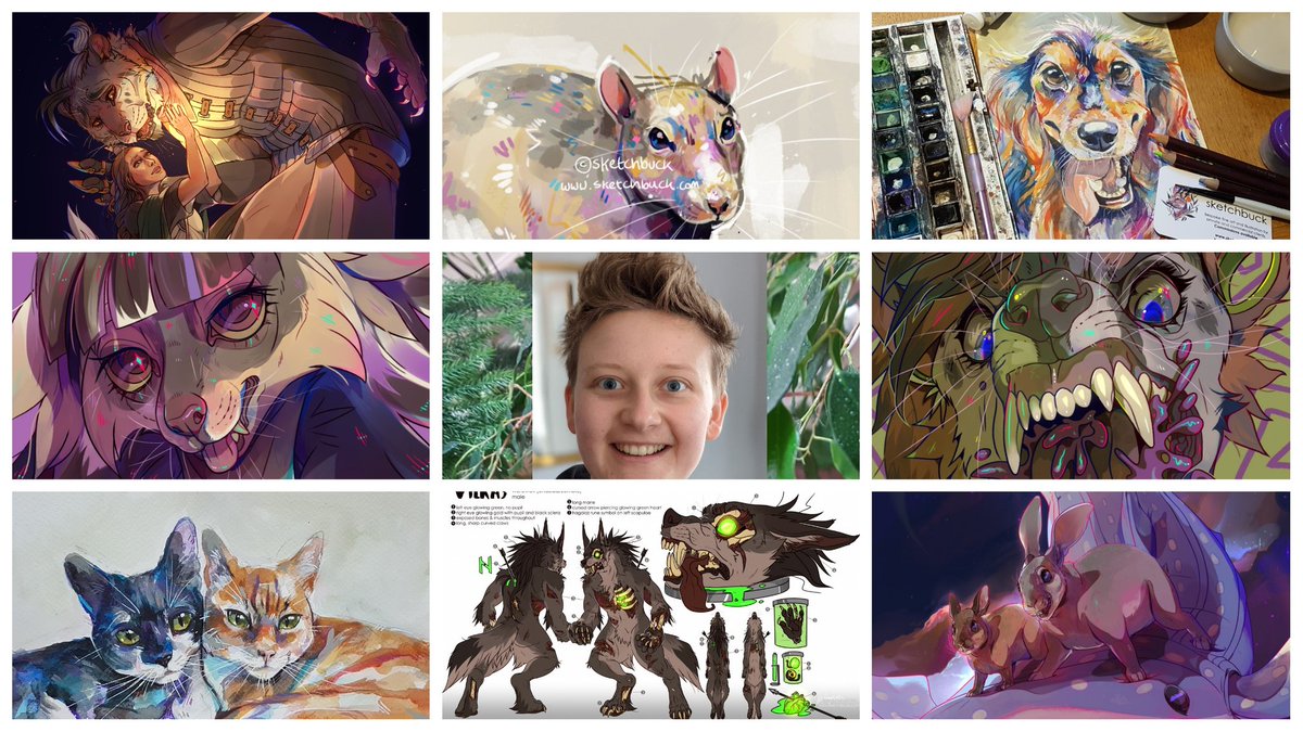 Hello #AnimalArtistsUnite!
I'm Sketchbuck, an artist who specialises in animal artwork, both digital and traditional.

My commissions are open!

🌍 sketchbuck.com
🎨 sketchbuck.etsy.com
👕 sketchbuck.teemill.com
⭐ sketchbuck.artstation.com