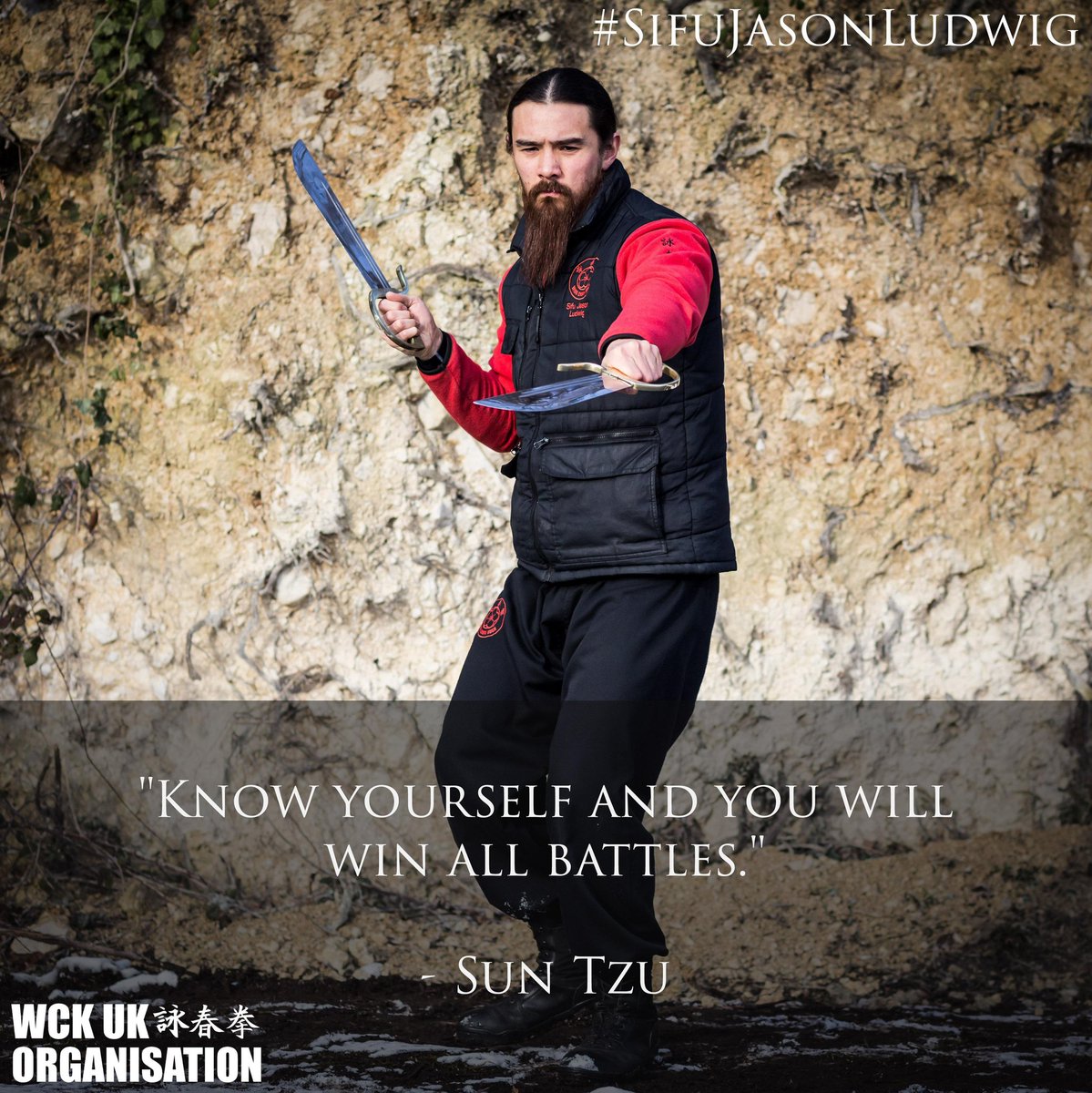 SifuLudwig's tweet photo. Strength &amp; honour ⚔

#thursdaythoughts #sifujasonludwig #wckuk #wingchun #kungfu #croydon #caterham #martialarts #wingtsun #yipman #ipman #zoomlessons #zoommartialarts #zoomclasses #onlinetraining #onlinecoaching #doubleknives #baatchamdao #bartchamdao #quote #lautzu https://t.co/oG15j871gk