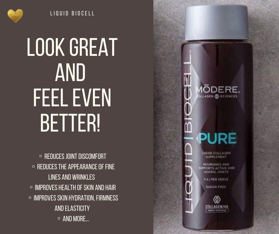 tropicwithjen's tweet photo. Our Liquid BioCell is the shizzle! All you need is 15ml x 2 a day (am & pm) - add to your daily routine and start to feel good 💛
💁🏼♀️Longer,healthier hair
😍 Fuller lashes and brows
🥰 Glowing radiant skin
💫 That inside out glow
💪🏻 Less joint discomfort
#liquidbiocell #collagen https://t.co/8MIMFAmr5i