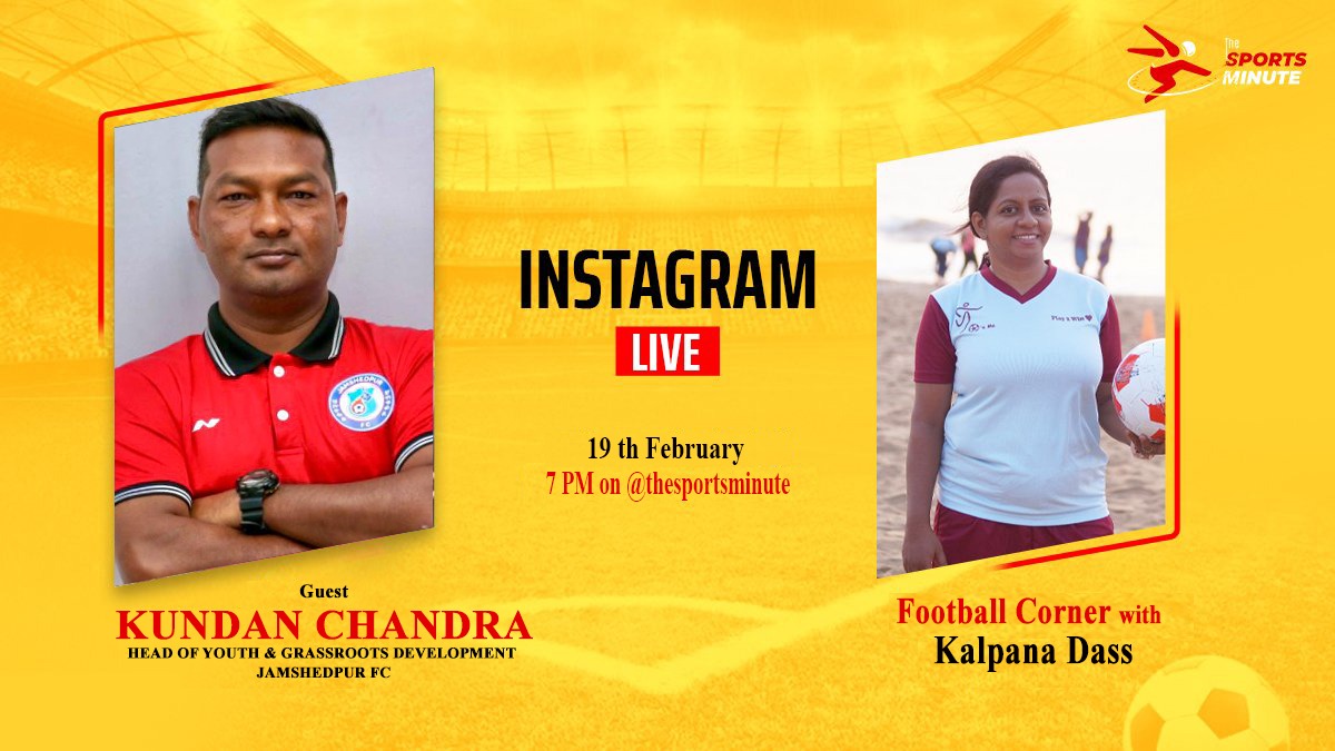 TheSportsMinTSM's tweet photo. 📲FOOTBALL CORNER with Kalpana Dass! Catch our Instagram Live tomorrow (19.02.2021) at 7.00 pm sharp as Kalpana talks to our esteemed guest Kundan Chandra

Don't miss it..

#footballcornerwithkalpanadass 
#football  #indianfootball
#TheSportsMinute #tsm #isl #2020 https://t.co/XGZFtzTvr4