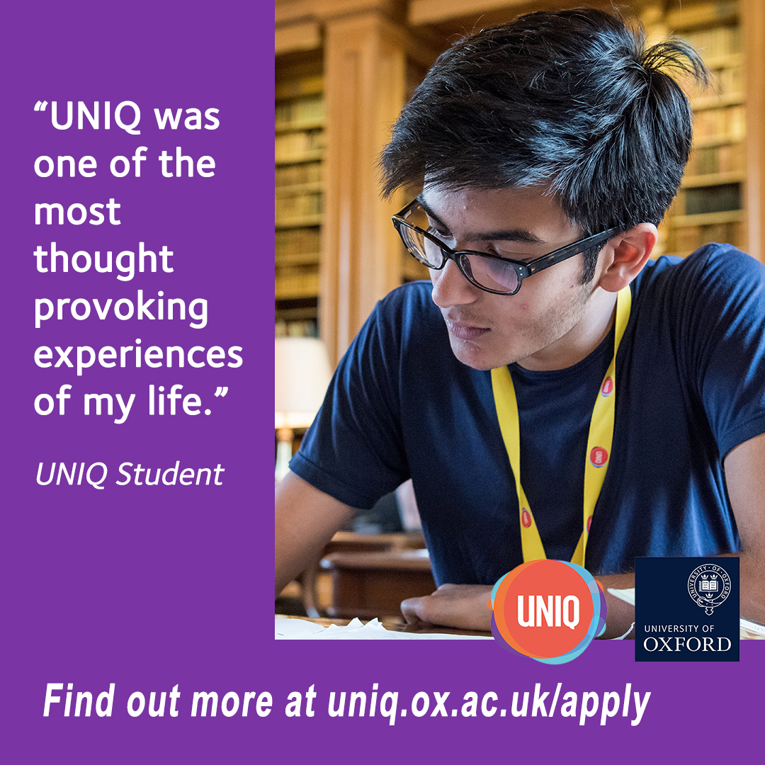 OxfordUNIQ's tweet photo. Tell your students it only takes about 10 minutes to apply for UNIQ. This year we are providing more support than ever before. Find out more at https://t.co/2sBf5WmRRc
Applications close 15 March. 
#UNIQ2021 https://t.co/7TyL33lLeH