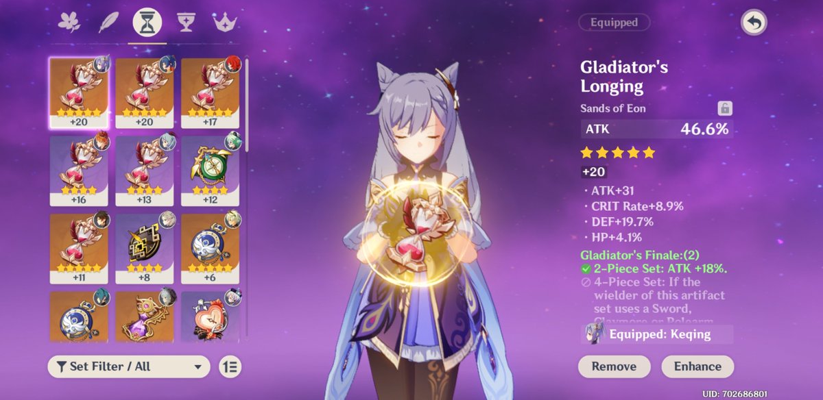 what you want ideally is:— crit dmg / crit rate circlet (!!!!!)— electro dmg goblet with crit substats— atk% sands with crit substats— flower + feather with crit substatsyou can clearly see how obsessed i am with crit substats and having little to none of them in actuality