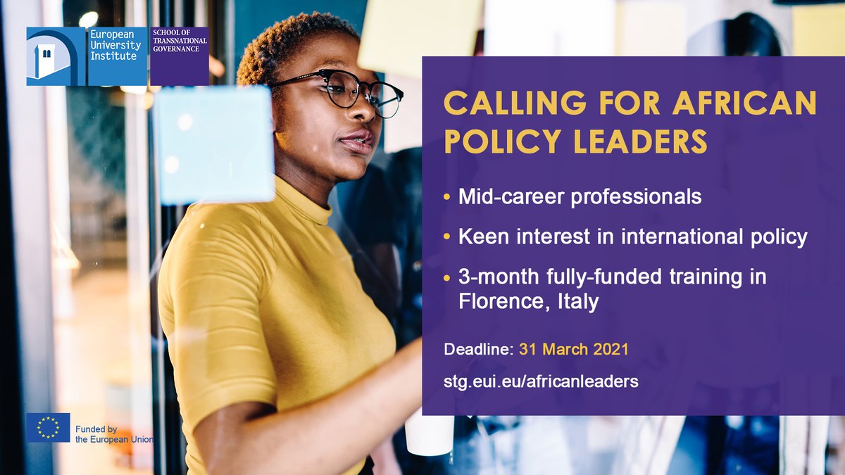 EUI_EU's tweet image. We&apos;re excited to give life to what we consider a #milestone for our Institute: the Young African Leaders Programme hosted by @STGEUI will welcome policy experts from #Africa to develop their #leadership skills in Florence.

Find out more: loom.ly/Gjyxq8o

@EU_Partnerships